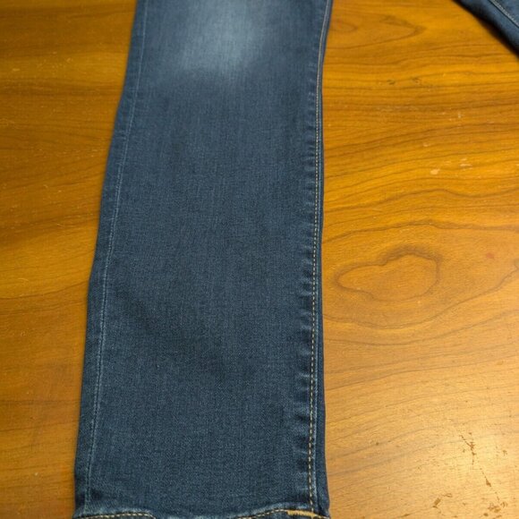True Religion Jeans 32x28 Womens Blue Halle Mid Rise Super Skinny Dark Stretch - Picture 6 of 14